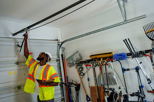 Professional Garage Door Panel Replacement technician working in Potter County County, SD